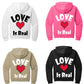 “Love Is Real” Printed Hoodies for Men and Women-White